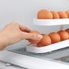 Egg Dispenser, Space-Saving Rolling Eggs Dispenser and Organizer for Refrigerator Storage