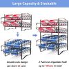 4 Tiers Can Organizer Rack, 48 Cans Soda Can Dispenser Organizer for Refrigerator, Set of 2 Stackable Beverage Dispenser Rack