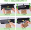 KOIOS Vacuum Sealer Machine, 86Kpa Automatic Vacuum Air food sealer/Built-in Cutter Starter Kit, Dry & Moist Food Preservation Modes, Pulse Function