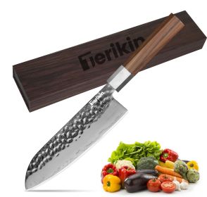 Japanese Chef Knife - 8 Inch Professional Chef's Knife Ultra Sharp Kitchen Knife Japanese 9-Layers VG-10 Clad, Chef Knife For Meat Vegetable Fruit Mea (Option: Santoku knife)