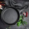 3Pcs Pre-Seasoned Cast Iron Skillet Set 6/8/10in Non-Stick Oven Safe Cookware Heat-Resistant Frying Pan